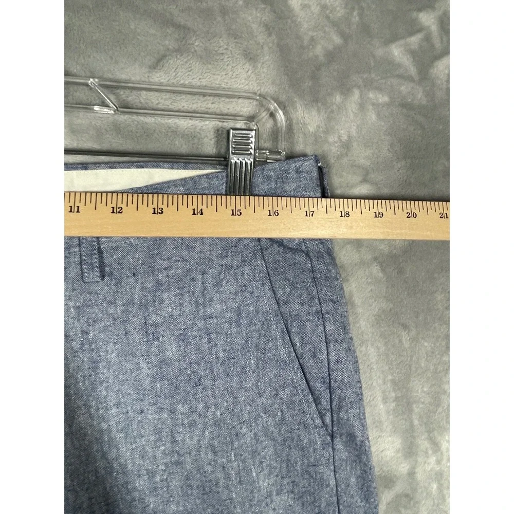 J.Crew The Sutton Mens Light Blue Linen Cotton Blend Pants 33x30 Straight Leg